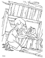 A coloring page of winnie the pooh - group
